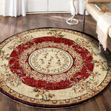 Obbty Persian Carpet Living Room Round Rug Bedroom Home Decor European Retro Pattern Non-slip Floor Mat Machine Washable Area Rugs