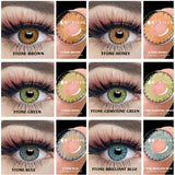 Obbty EYESHARE 2pcs Color Contact Lenses for Eyes 3 TONE Blue Eyes Contact Beauty Pupils Makeup Colored Lens Yearly Contact Lens