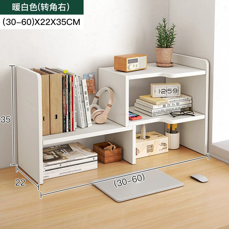 Obbty Desk Bookshelf Desktop Shelving Desk Storage Shelf Dormitory Good Learning Desk Multi-layer Small Layer Shelf Layered Shelf