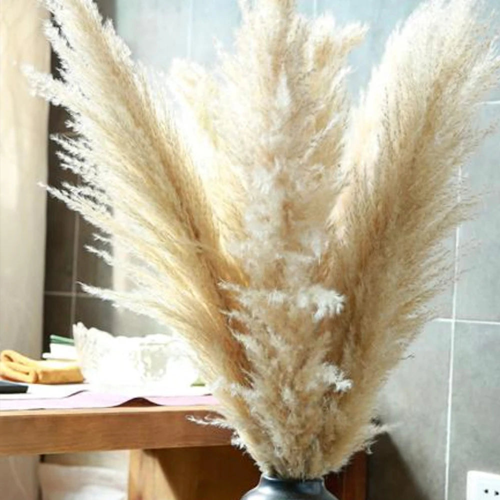 Obbty 80-120cm Tall Dried Pampas Grass Flowers Arrangement Large Fluffy Pampas Decor artificial Plant for Vase Home Boho Wedding Decor