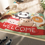 Obbty Entrance Rug Cartoon Cutable Wire Loop Small Floor Mat Non-slip Bottom Environmentally Friendly Material PVC Dust Removal Carpet