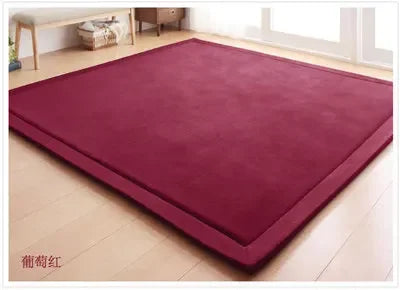 Obbty 3cm Thick Large Carpet Solid and Simple Children's Anti Slip Tatami Mats Customizable Mats Bedroom Home Living Room