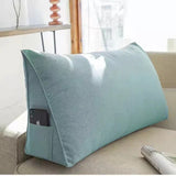 Obbty Office Sofa Bedside Back Cushion Cover Triangle Pillowcase TV Reading Lumbar Cushion Comfort Soft Bed Rest Decor Pillow Covers