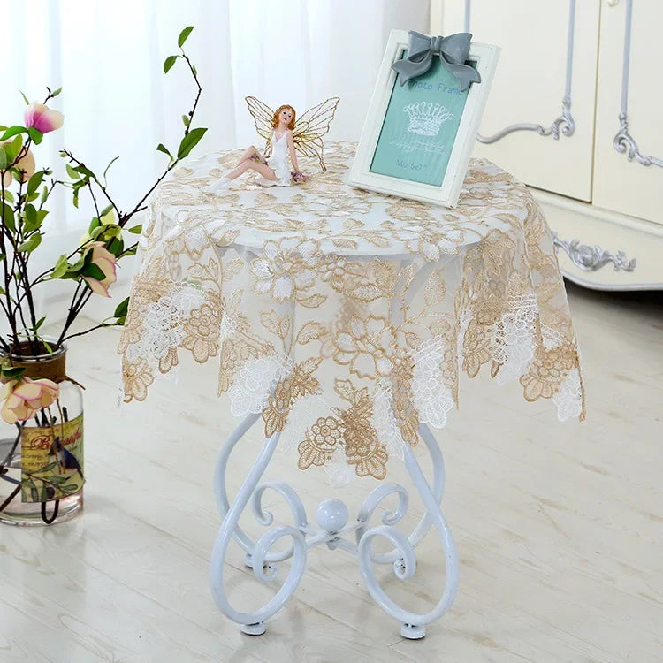 Obbty Lace Tablecloth for Coffee Table, Rectangular Cloth, Coffee Table Cover, Elegant Table Cloths, Dining Table Cover