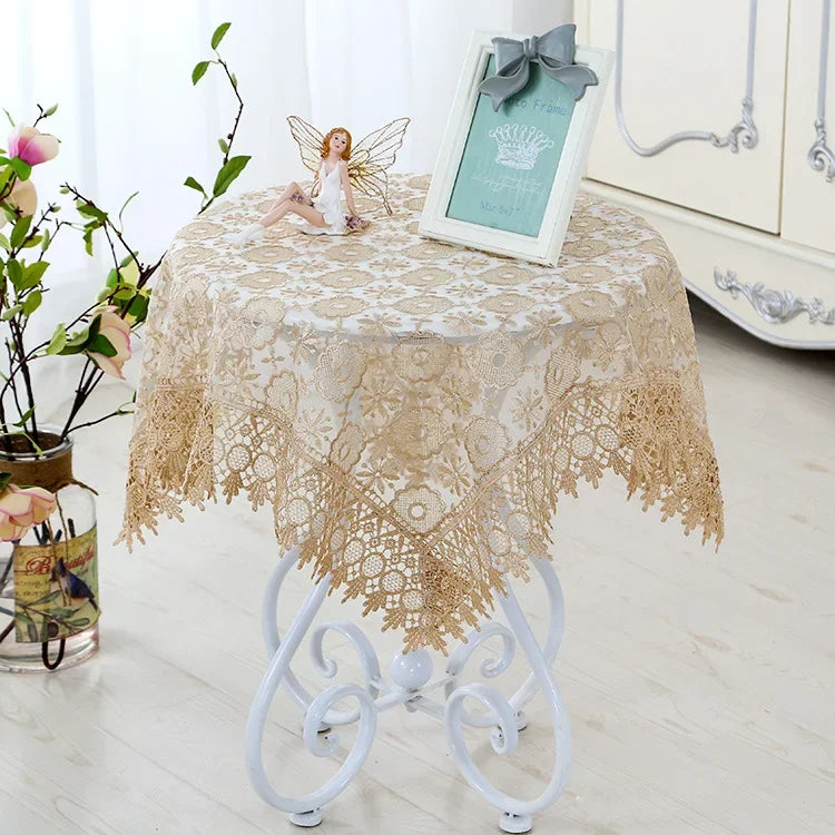 Obbty Lace Tablecloth for Coffee Table, Rectangular Cloth, Coffee Table Cover, Elegant Table Cloths, Dining Table Cover