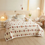 Obbty New Autumn and Winter Thickened Multifunctional Double-sided Plush Blanket, Student Dormitory Milk Plush Blanket