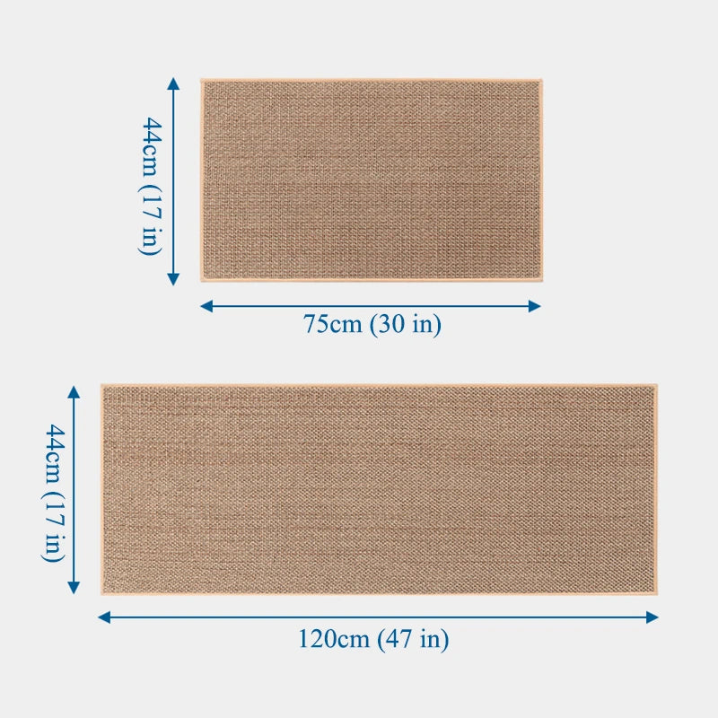 Obbty Linen Weave Kitchen Floor Mat Anti-slip Washed Rug Rubber Bottom Natural Twill Flax Entry Door Long Carpet Oil-resistant Durable