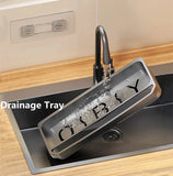 Obbty New Kitchen Sink Rack Household Wall-Mounted Rag Sponge Cleaning Brush Drain Rack Kitchen Supplies Sundries Organizer