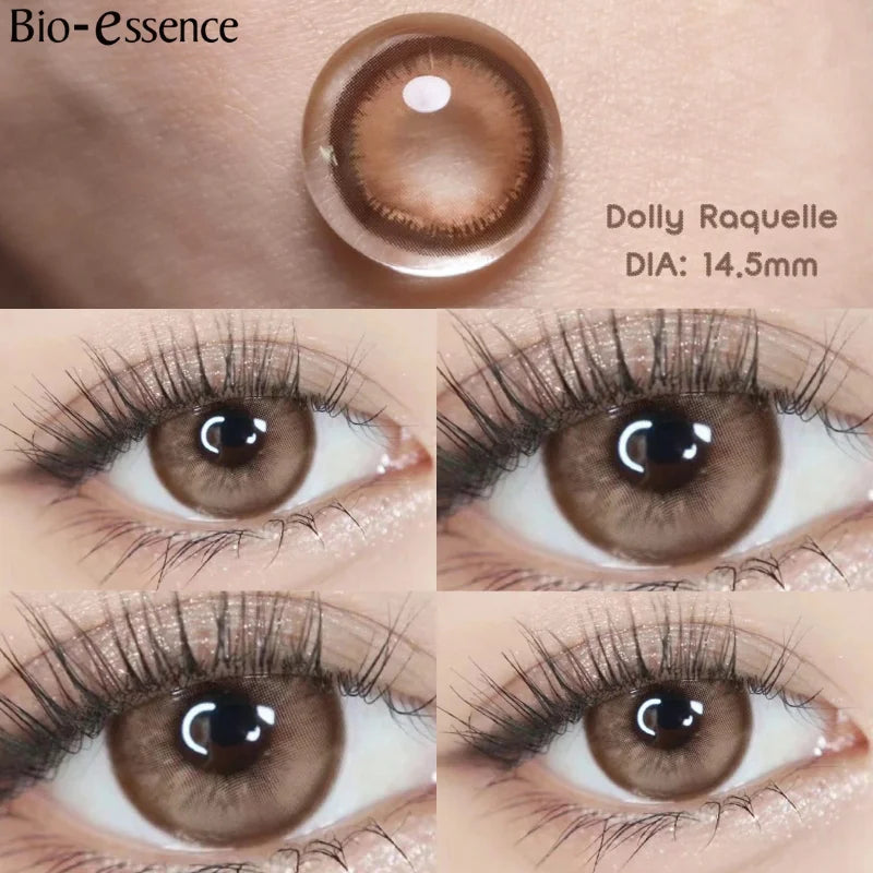 Obbty Contact Lenses for Eyes with Degree 1 Pair Big Eye Lenses Brown Lenses Fog Pearl Lens Korean Lenses Natural Lenses