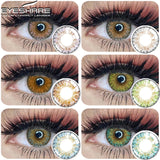 Obbty EYESHARE Color Contact Lenses For Eyes 2pcs C28 Series Colored Lenses Blue Green Multicolored Lenses Contact Lens Beauty Makeup