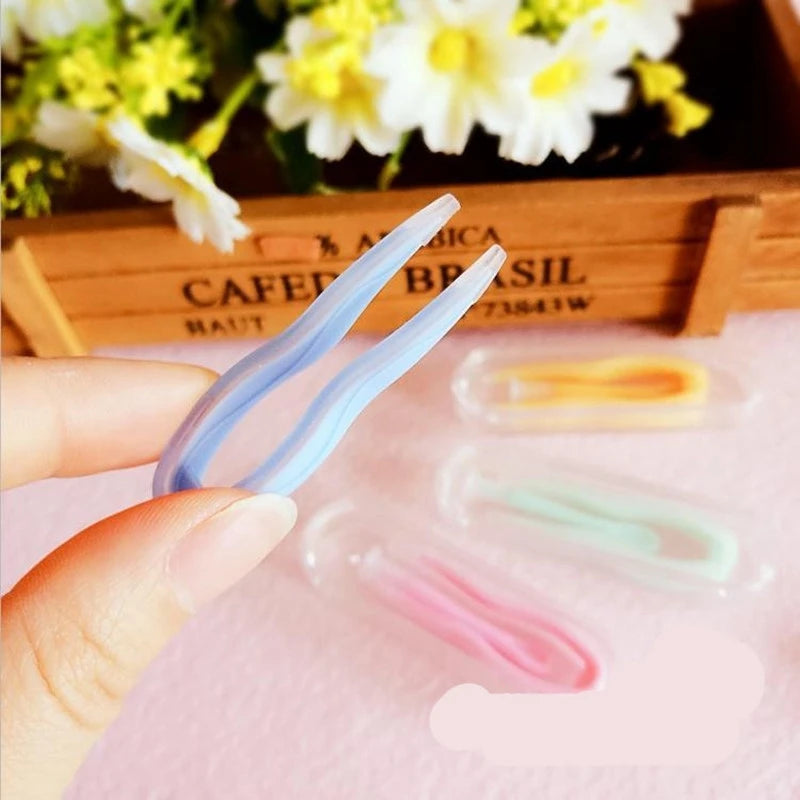 Obbty Contact Lens Case Clip Stick Tweezers Combination Box Piece Clip Set