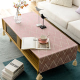 Obbty Coffee Table Tablecloth Cloth Art Cotton Linen Thick Japanese Desk Living Room Table Cloth TV Cabinet Cover Towel