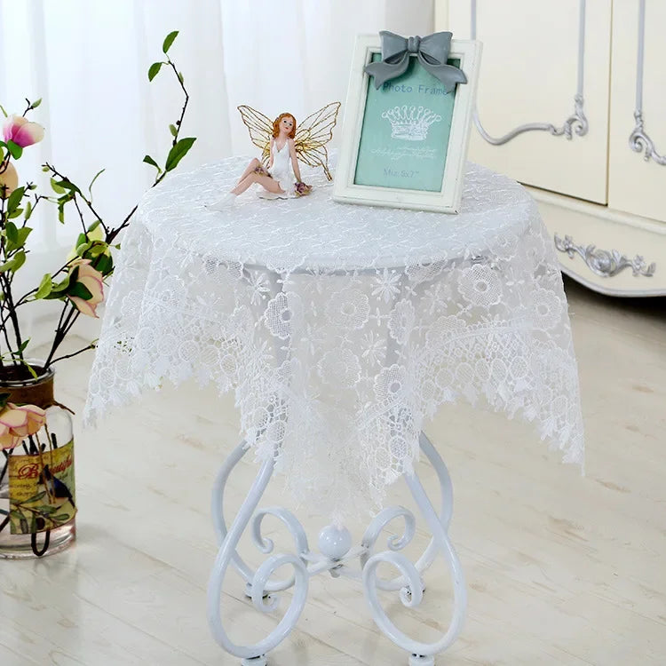 Obbty Lace Tablecloth for Coffee Table, Rectangular Cloth, Coffee Table Cover, Elegant Table Cloths, Dining Table Cover