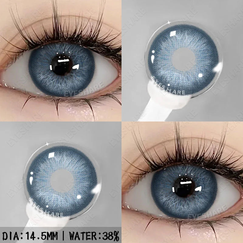 Obbty Colorful Contact Lenses for Eyes 1pair Fashion Blue Eye Contacts Brown Lenses Gray Pupils Yearly Cosmetic Green Lenses