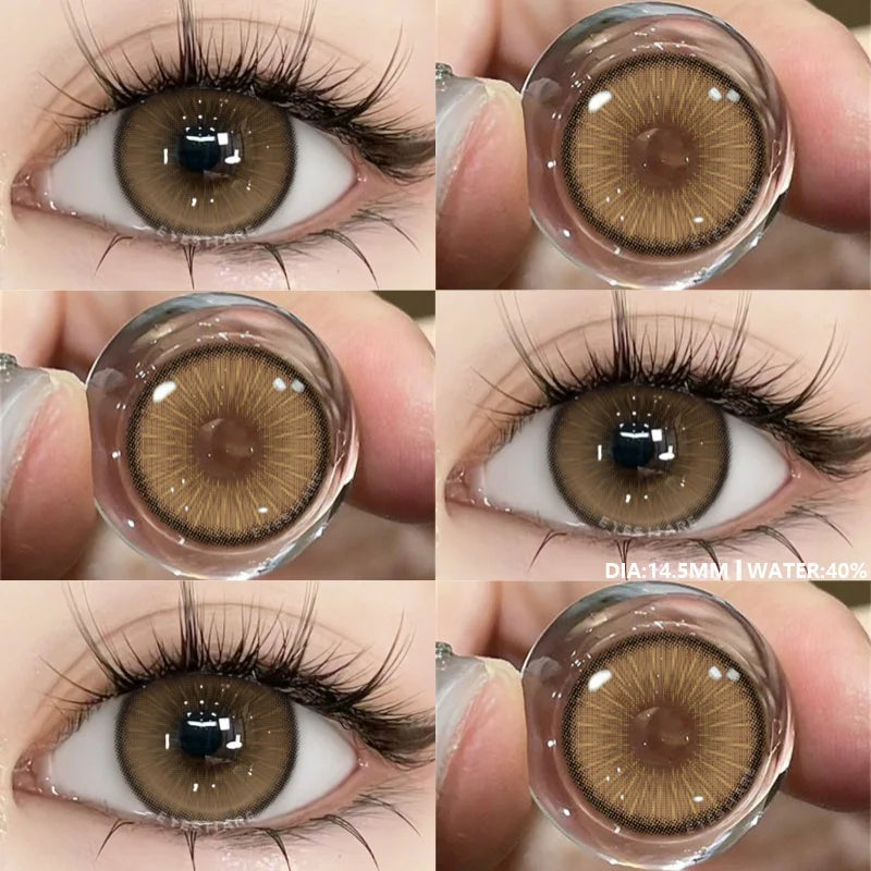 Obbty 1pair New Color Contact Lenses for Eyes Natural Blue Eye Lenses Purple Lenses Gray Eye Contacts Brown Eye Lens Yearly