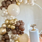 Obbty Blush Balloons Garland Arch Kit 109pcs Metallic Gold Coffee Balloons Wedding Birthday Baby Shower Party Background Decor