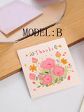 Obbty 60 Paper Greeting Cards in 3 Different Styles Floral Letters Thank You Gift Home Greeting Cards