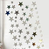 Obbty 20pcs Star Wall Sticker 3D Acrylic Irregular Mirror Vanity Living Room Decoration Cartoon Wall Stickers for Kids Room Home Decor