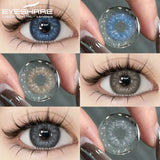 Obbty 1Pair Colored Contact Lenses for Eyes Natural Look Gray Eye Lenses Brown Contacts Blue Lenses Green Eye Lens Yearly