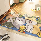 Obbty Entrance Rug Cartoon Cutable Wire Loop Small Floor Mat Non-slip Bottom Environmentally Friendly Material PVC Dust Removal Carpet