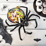 Obbty 1pc Halloween Spider Shaped Fruit Candy Plate Snack Cookie Tray Kids Trick Or Treat Gift Basket Halloween Party Home Table Decor