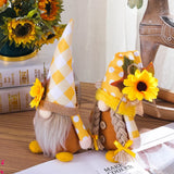 Obbty Sunflower Rudolph Doll Spring Summer Home Decorative Ornament Desktop Standing Toy DIY Party Decor for Bedroom Kids Gift Wedding