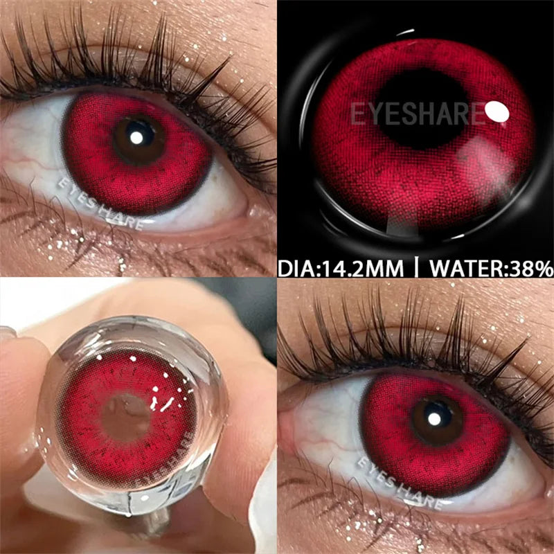 Obbty Color Contact Lenses for Eyes 1Pair Korean Fashion Lenses Y2k Colorcon Costmetics Brown Lenses Gray Lens Green Contacts