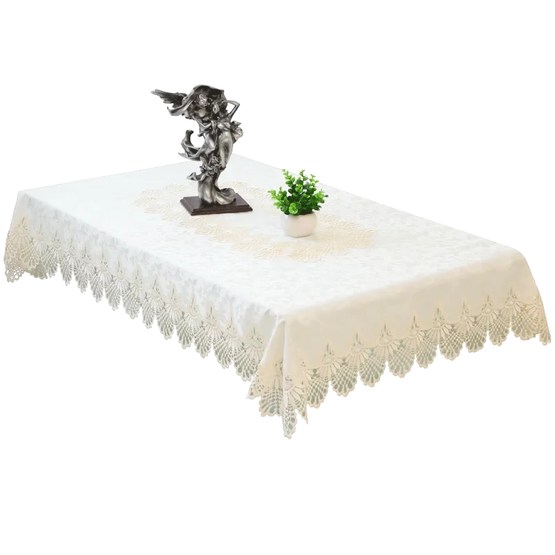 Obbty Luxury Lace Tablecloth Tea Table Cloth TV Cabinet Tablecloths Romantic Embroidery Table Cover for Dining Table Clothes Cloths