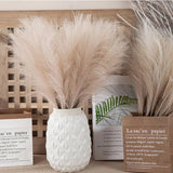 Obbty 50PCS Fluffy Pampas Grass Boho Decor Artificial Flower Fake Plant Reed Simulated Party Wedding Home Decoration 42CM