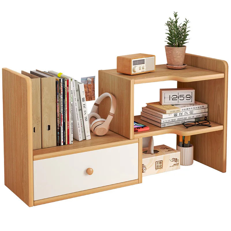 Obbty Desk Bookshelf Desktop Shelving Desk Storage Shelf Dormitory Good Learning Desk Multi-layer Small Layer Shelf Layered Shelf