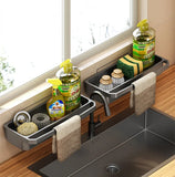 Obbty New Kitchen Sink Rack Household Wall-Mounted Rag Sponge Cleaning Brush Drain Rack Kitchen Supplies Sundries Organizer