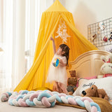 Obbty Summer Fabric Mosquito Net Tent Canopy Window Anti Mosquito Net Nordic Style Solid Color Home and Garden Child Bed