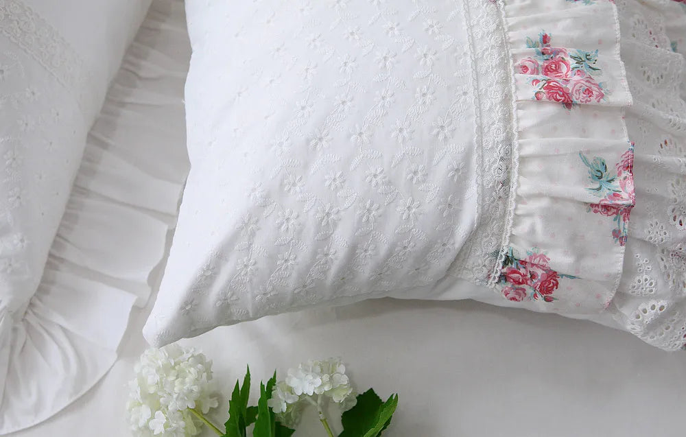 Obbty Top Luxury Palace European Embroidery Cushion Cover Cake Lace Pillow Cover Handmade Elegant Bedding Pillowcase Sofa Cushion