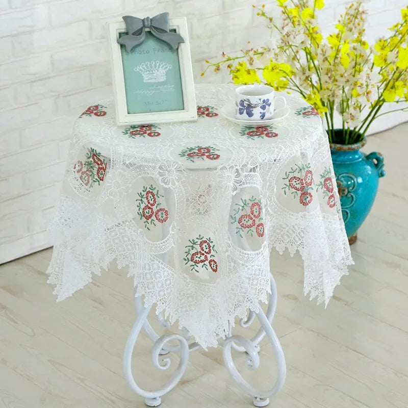 Obbty Lace Tablecloth for Coffee Table, Rectangular Cloth, Coffee Table Cover, Elegant Table Cloths, Dining Table Cover