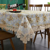 Obbty Lace Embroidery Tablecloth, Luxury Table Cloth, Wedding Banquet, Party Table Cloths, Furniture Cover, Home Table Covers