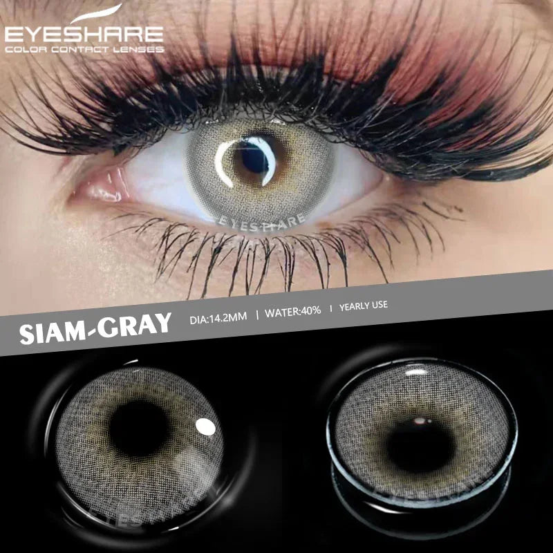 Obbty 1 Pair Colored Contact Lenses Natural Look Gray Eye Lenses Brown Contacts Blue Lenses Fast Delivery Green Eye Lens