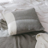 Obbty Elegant Gray White Pillow Case Cover Soft Cozy Warm Autumn Home Decoration Cushion Cover 45x45cm for Sofa Living Room Bedroom