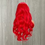 Obbty Hot Red Wig Synthetic Lace Front Wig Body Wave Colored Hair Lace Wigs For Women Synthetic Hair Lace Wigs Cosplay Anime Front