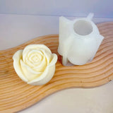 Obbty 3D Large Rose Candle Silicone Mold Valentine's Day Rose Cake Chocolate Silicone Mold Home Decoration Resin Plaster Mold