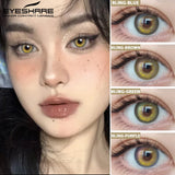 Obbty EYESHARE 1Pair Colorcon Korean Lenses Colored Contact Lenses for Eyes Gray Lenses Brown Lenses Blue Eye Lenses Yearly Eye Lenses