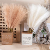 Obbty Artificial Reed Grass Potted Tall Faux Pampas Grass Silk Plants Fluffy Stem Bouquet Boho for Home Decor Lobby Bathroom Wedding