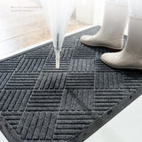 Obbty Abrasion-resistant Rubber Front Door Mat  Shoe Scraper for Inside Outdoor Doormat Easy To Clean Dirt Resistant Floor Mats Rug