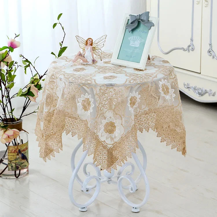 Obbty Lace Tablecloth for Coffee Table, Rectangular Cloth, Coffee Table Cover, Elegant Table Cloths, Dining Table Cover