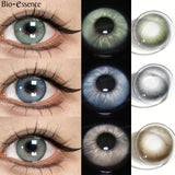 Obbty 1 Pair Colorcon Korean Lenses Colored Contact Lenses for Eyes Big Eye Lenses Blue Eye Lenses Fog Pearl Lenses