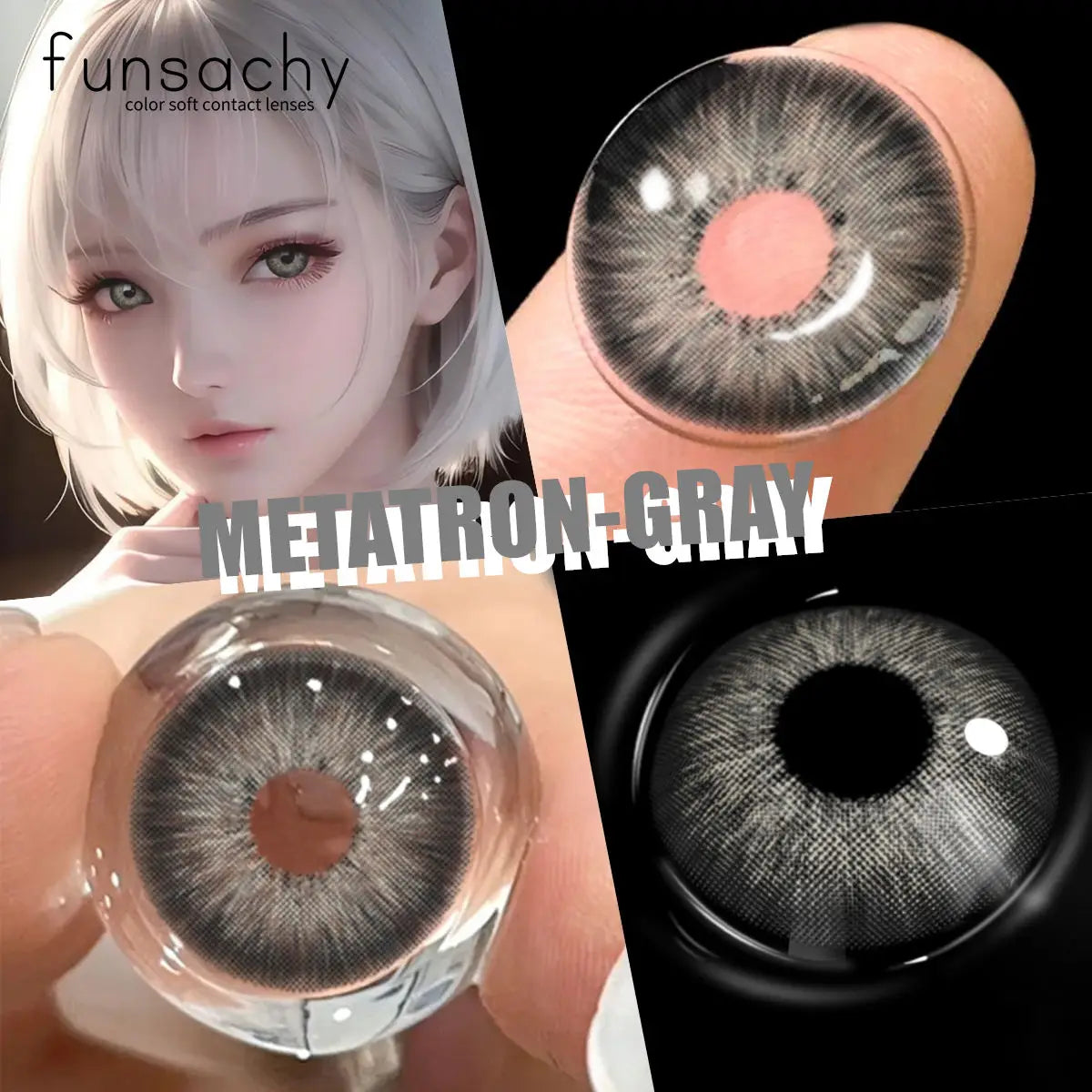 Obbty FUNSACHY 1pair Natural Color Contact Lenses for Eyes Natural Blue Contact Lenses Korean Eye Lenses 14.5mm Pupils Contacts Yearly