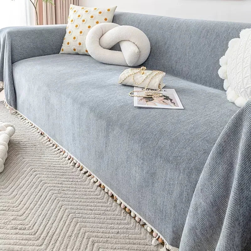 Obbty Chenille Sofa Towel for Living Room Non-slip Sofas Cover Couch Covers L Shaped Corner Sofa Mat Seat Pad Modern Home Funda Sofa