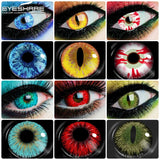 Obbty 2pcs Cosplay Contact Lenses Halloween Color Contact Lenses for Eyes Yearly Beautiful Pupil Eye Lenses Cosmetic Contacts