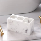 Obbty 1pc Creative Marble Pattern Resin Multifunction Electric Toothbrush Rack Toothpaste Holder Bathroom Cleaning Brush Storage Box