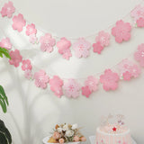 Obbty 1PC Cherry Blossom Pink Flag Party Decoration Room Wall Layout