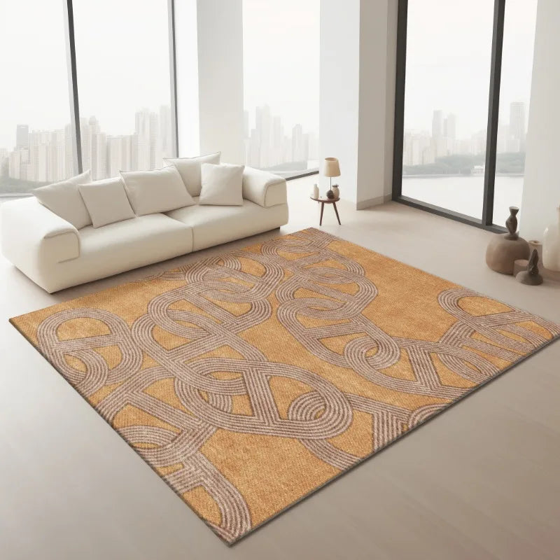 Obbty Advanced Interlocking Chain Decorate Living Room Carpet Cloakroom Bedroom Bedside Soft Mat Coffee Table Plush Rug Ковер Tapis